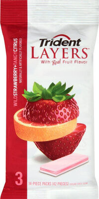 Wild Strawberry+Tangy Citrus Layers Sugar Free Gum, Wild Strawberry+Tangy Citrus