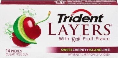 Sweet Cherry + Island Lime Layers Sugar Free Gum, Sweet Cherry + Island Lime