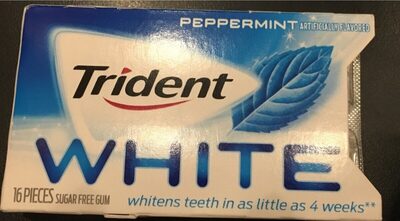 Peppermint White Sugar Free Gum, Peppermint