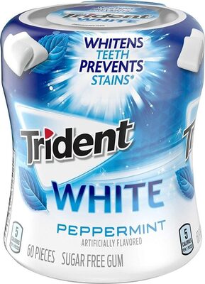 Peppermint White Sugar Free Gum, Peppermint