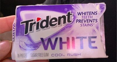 Cool Rush White Sugar Free Gum, Cool Rush