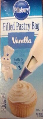 Vanilla Flavored Filled Pastry Bag Frosting, Vanilla