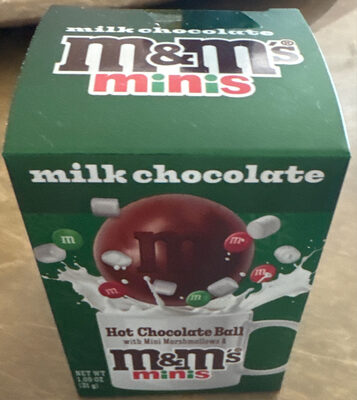 Milk Chocolate Hot Chocolate Ball With Mini Marshmallows & M&M's Minis, Milk Chocolate