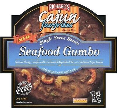 Seafood Gumbo Single Serve Bowls, Seafood Gumbo