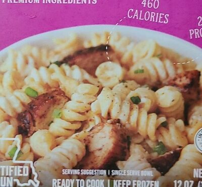 Cajun Style Chicken Alfredo Seasoned Dark Meat Chicken & Rotini Pasta In A Creamy Alfredo Sauce, Cajun Style Chicken Alfredo