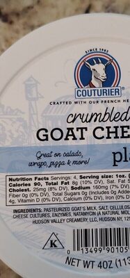 Plain Crumbled Goat Cheese, Plain