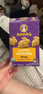 Annie's Organic Honey Bunny Grahams Baked Graham Snacks