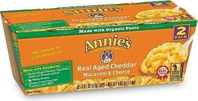 Annie's Homegrown Real Aged Cheddar Macaroni & Cheese Microwave Cups (2 Count)