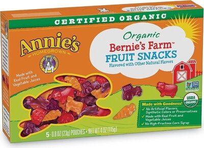 Annie's Organic Bernie's Farm Gluten-Free Fruit Snacks 5 Count