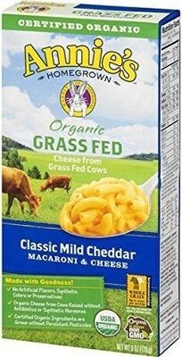Annie's Organic Grass Fed Macaroni & Classic Cheddar