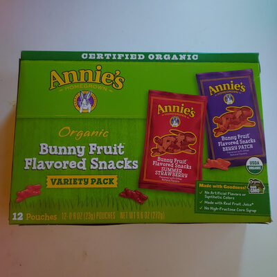 Organic Bunny Fruit Snacks Variety Pack, Summer Strawberry, Berry Patch