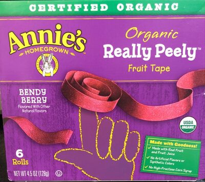 Annie's Organic Bendy Berry Really Peely Fruit Tape 6 Count