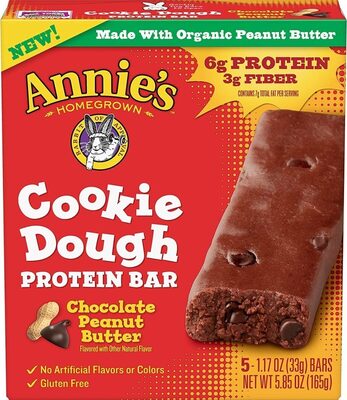Chocolate Peanut Butter Cookie Dough Protein Bar, Chocolate Peanut Butter