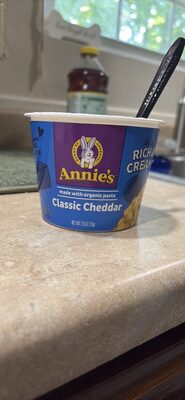 Annie's Deluxe Shells Classic Cheddar Mac N Cheese Microwavable Cups 4 Count