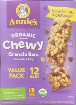 Annie's Organic Chocolate Chip Chewy Granola Bars 12 Count