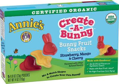 Strawberry, Mango & Cherry Bunny Fruit Snacks, Strawberry, Mango & Cherry