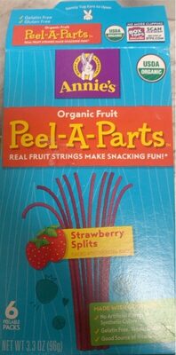 Annie's Organic Strawberry Splits Peel-A-Part Fruit Strings 6 Count
