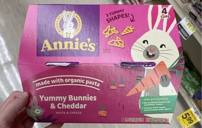 Annie's Yummy Bunnies Mac N Cheese Microwave Cups 4 Count