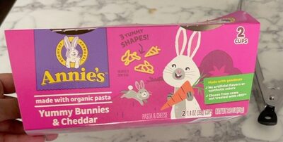 Annie's Yummy Bunnies & Cheddar Pasta & Cheese Micro Cup 2 Pack