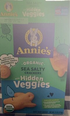 Annie's Organic Hidden Veggies Sea Salty Baked Snack Crackers