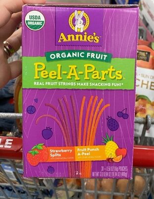 Annie's Organic Strawberry and Fruit Punch Peel-A-Parts Fruit Strings Variety Pack 30 Count