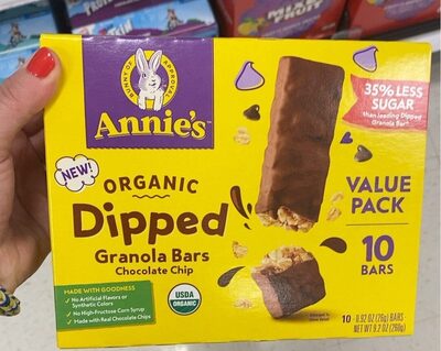 Annie's Organic Dipped Chocolate Chip Granola Bars 10 Count