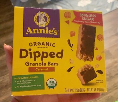 Organic Dipped Milk Chocolate Caramel Granola Bar, Caramel