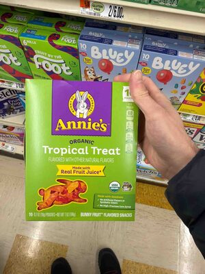 Annie's Organic Tropical Treat Bunny Fruit Snacks 10 Count