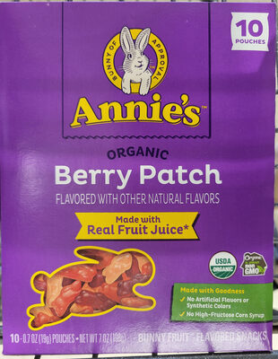 Annie's Organic Berry Patch Bunny Fruit Snacks 10 Count