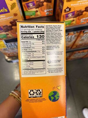 Bunnies & Pumpkins Organic Chocolate And Honey Graham Crackers Baked Graham Snacks, Bunnies & Pumpkins