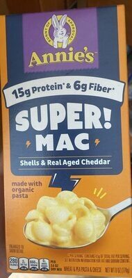 Annie's SUPER! MAC Shells and Real Aged Cheddar Mac and Cheese