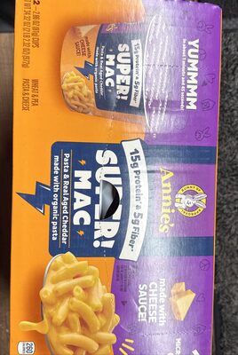 Annie's Super! Mac Real Aged Cheddar Wheat & Pasta & Cheese Micro Cup 12 Count