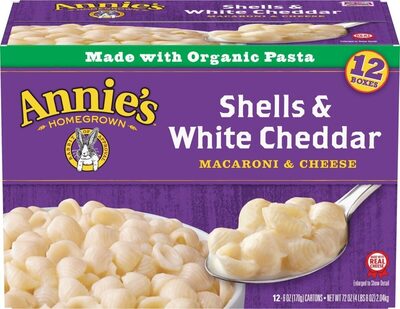 Annie's Organic Shells & White Cheddar Macaroni & Cheese 12 Pack