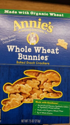 Annie's Organic Whole Wheat Bunnies Baked Snack Crackers