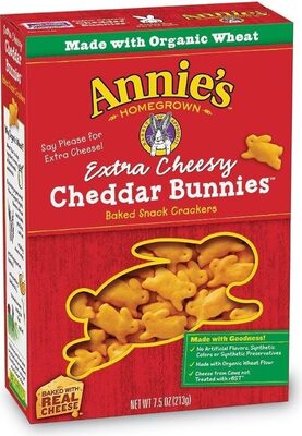 Annie's Organic Extra Cheesy Cheddar Bunnies Baked Snack Crackers