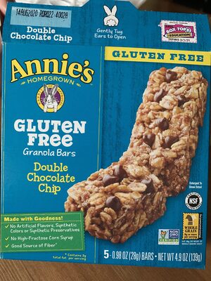 Annie's Double Chocolate Chip Gluten Free Granola Bars