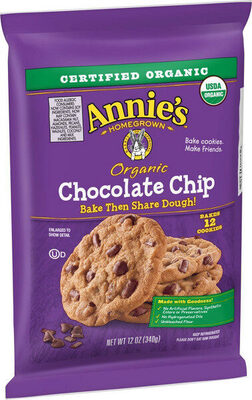 Annie's Organic Chocolate Chip Cookie Dough 12 Count