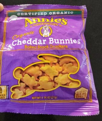 Annie's Homegrown Organic Cheddar Bunnies Baked Snack Crackers