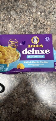 Annie's Gluten Free Deluxe Rich & Creamy Shells and Classic Cheddar Rice Pasta and Cheese Sauce