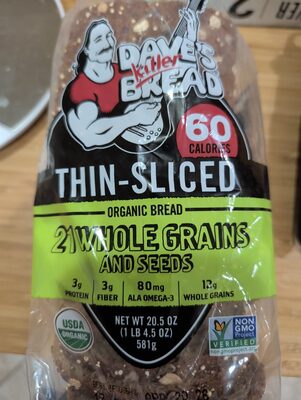 Dave's Killer Bread, Organic Thin-Sliced 21 Whole Grains And Seeds Bread