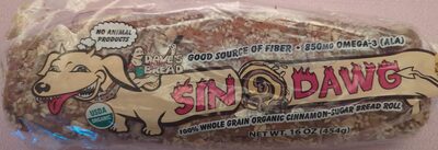 Dave's Killer Bread, Sin Dawg, 100% Whole Grain Organic Bread Roll, Cinnamon-Sugar, Cinnamon-Sugar