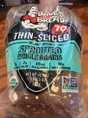 Sprouted Whole Grains Organic Thin-Sliced Bread, Sprouted Whole Grains