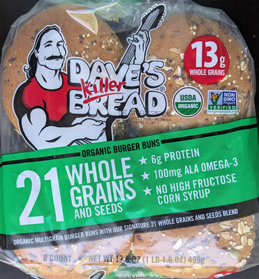 21 Whole Grains & Seeds Organic Burger Buns