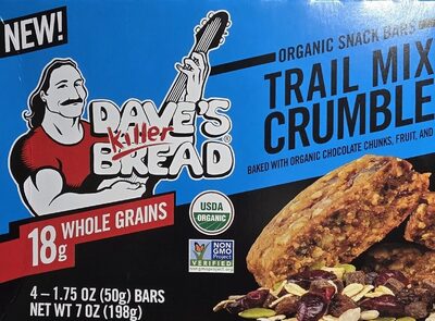 Trail Mix Crumble Organic Snack Bars, Trail Mix Crumble