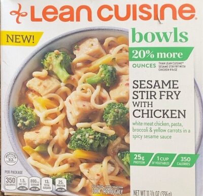 LEAN CUISINE Sesame Stir Fry with Chicken Bowl Frozen Entre 11.875oz Box