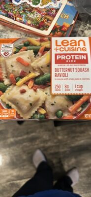 Butternut Squash Ravioli In A Creamy Sauce With Snap Peas & Carrots, Butternut Squash