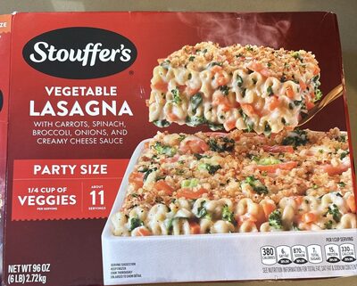 Stouffers Party Size Veggie Lovers Lasagna Frozen Entre 96oz