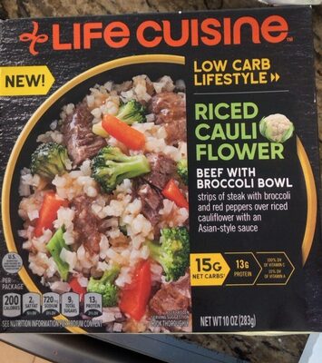 Riced Cauliflower Beef With Broccoli Bowl