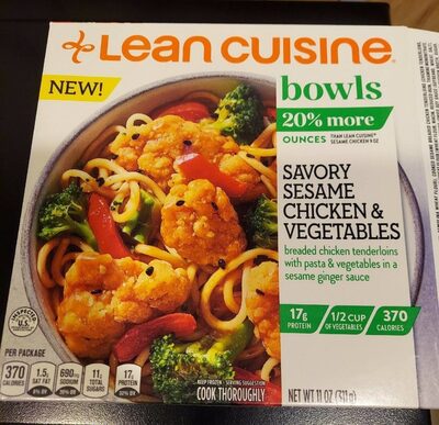 Lean Cuisine Balance Bowls Savory Sesame Chicken & Vegetables Bowls, 11 Oz