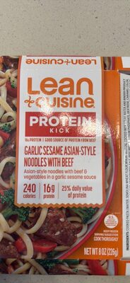 LEAN CUISINE Features Garlic Sesame Noodles with Beef 8oz. Box